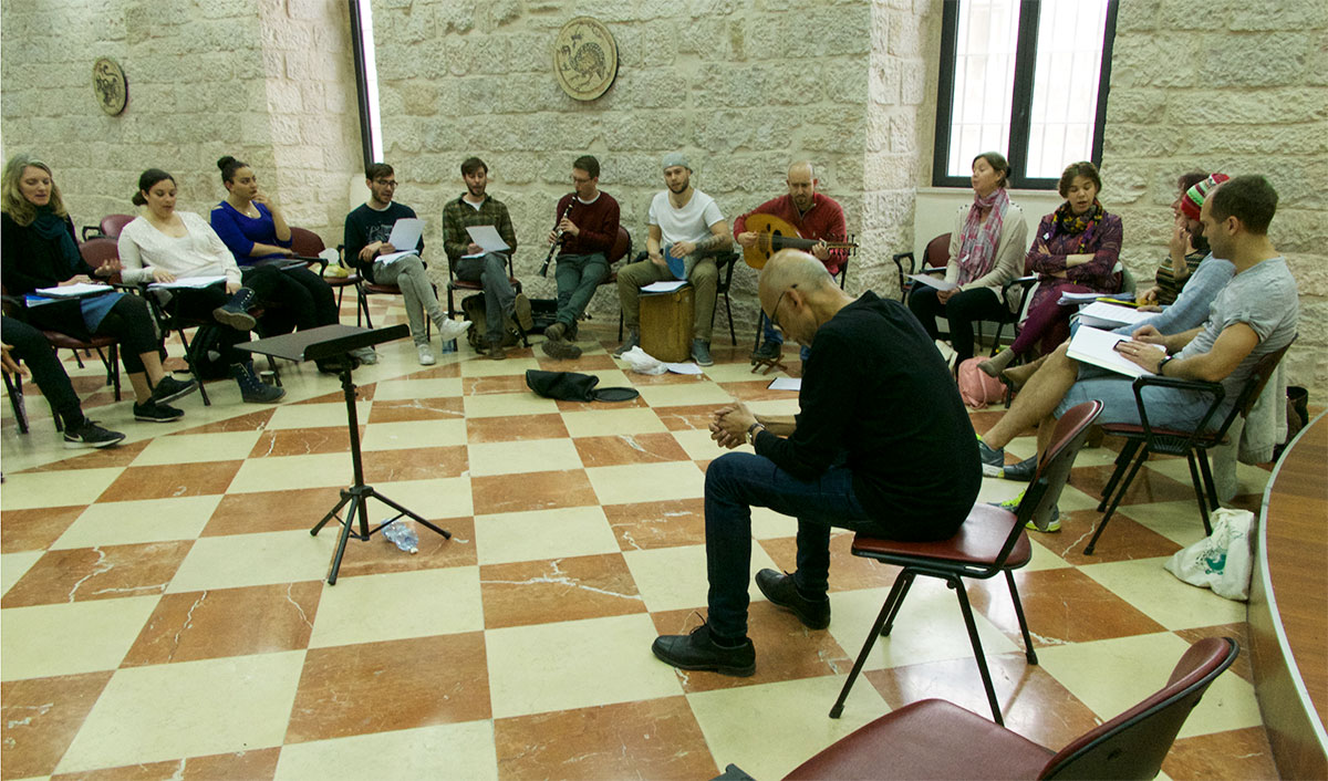 Rehearsal in Jerusalem.